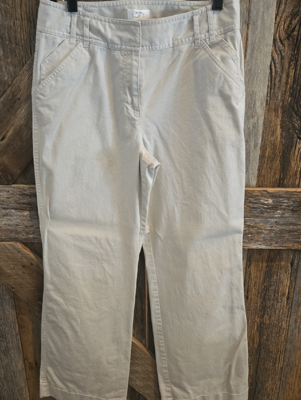 LOFT Women's Light Tan Boot Cut Pants